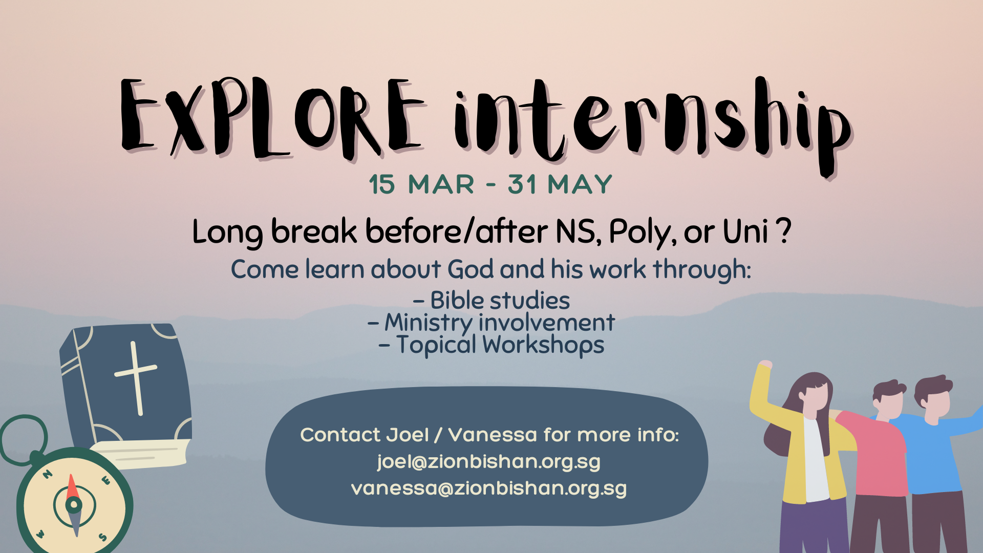 EXPLORE Internship 2024 Zion Bishan BiblePresbyterian Church